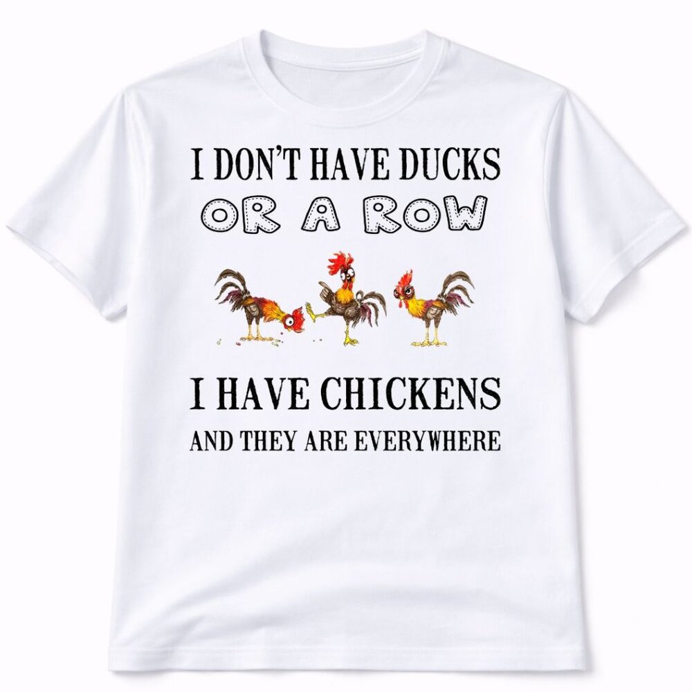 I Have Chickens Graphic T Shirt Trendy Boutique Style Tee Womens Gifts White